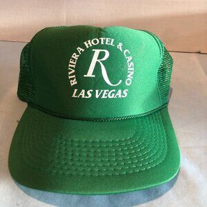 RIVIERA HOTEL & CASINO Las Vegas Green Trucker Hat Baseball Cap #F36